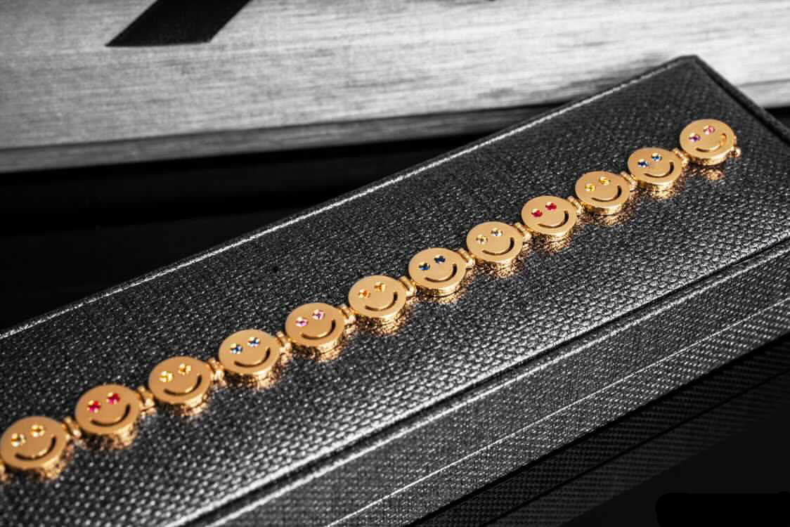 14K Gold HappyFace with Color Sapphire
