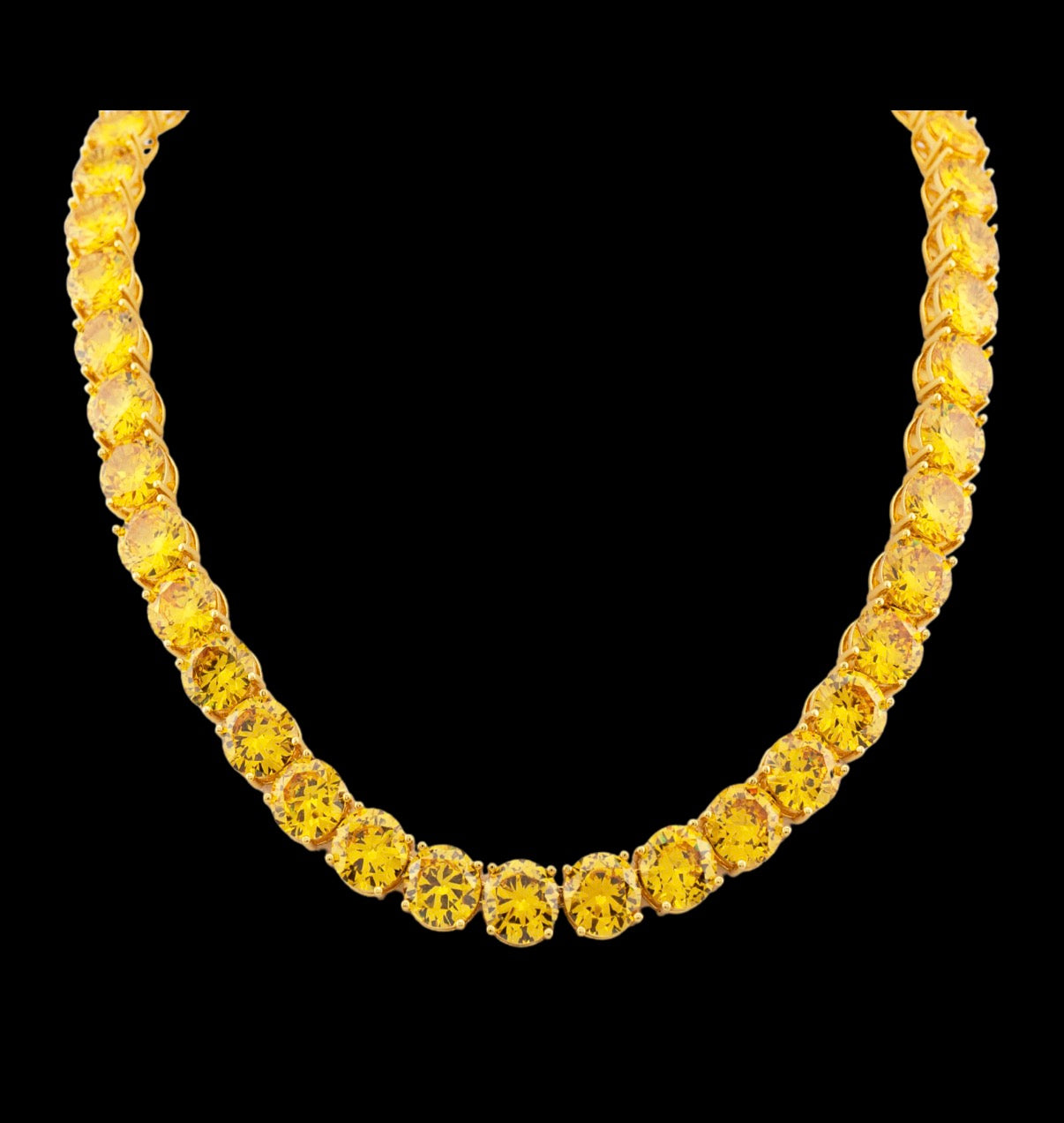 Sunfire Yellow Stone Tennis Necklace