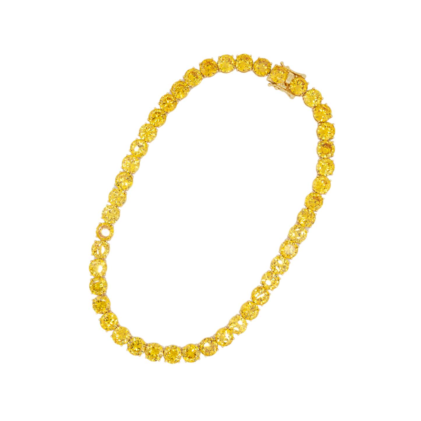 Sunfire Yellow Stone Tennis Necklace