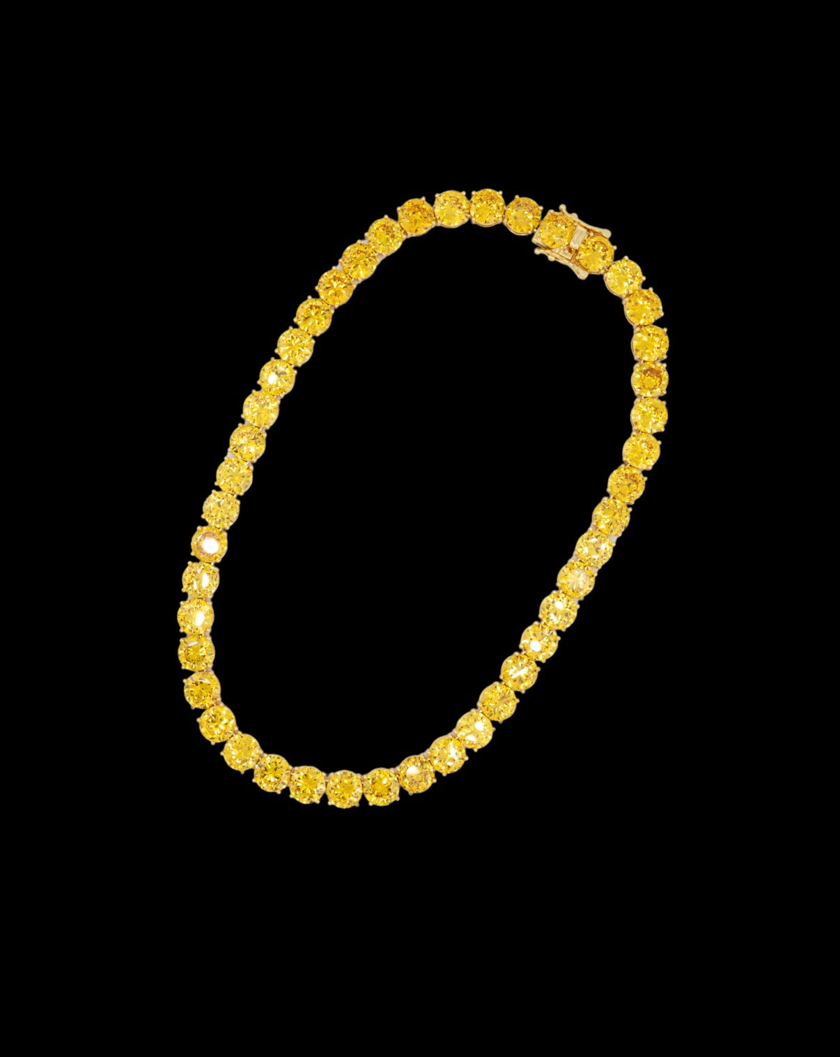 Sunfire Yellow Stone Tennis Necklace