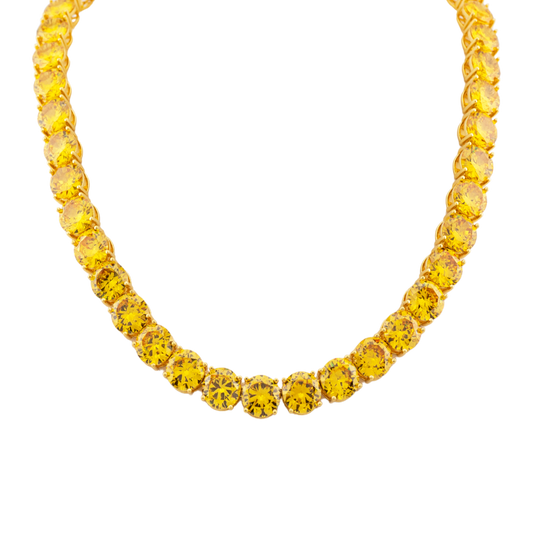 Sunfire Yellow Stone Tennis Necklace