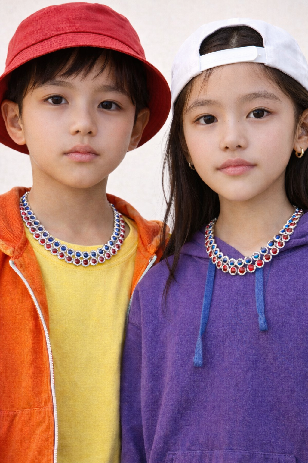 Red Halo Tennis Necklace