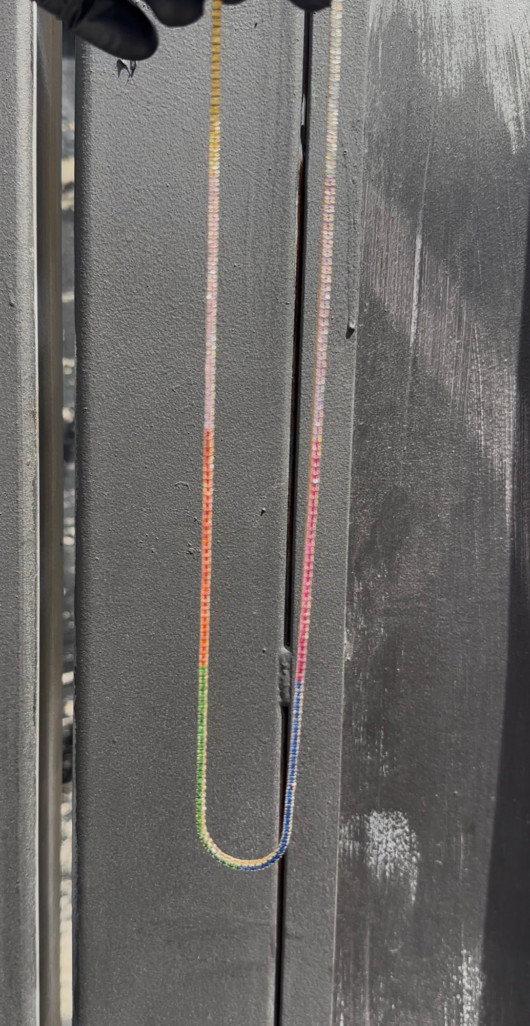 Mix Color Stone Tennis Neckalce