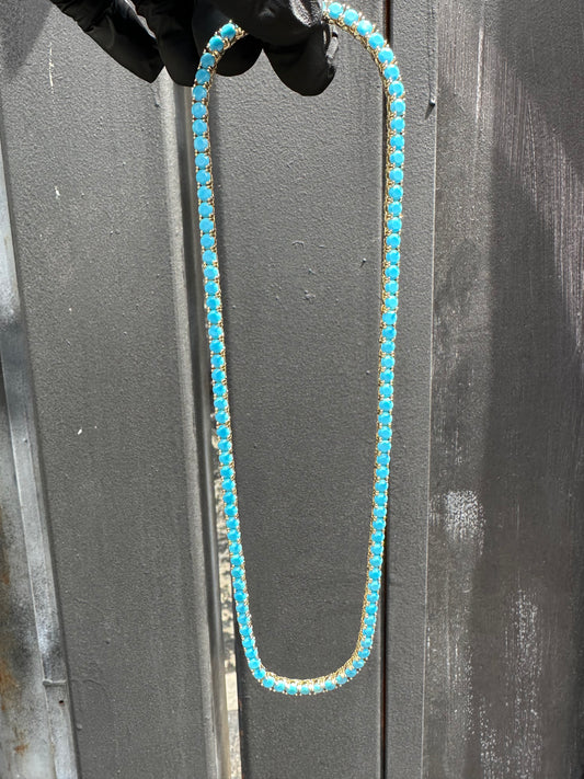 Mint blue Tennis Necklace